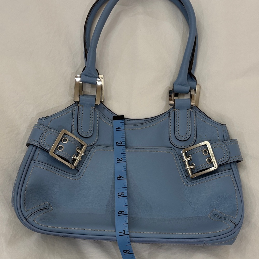 BCBGirls Light Blue Shoulder Bag with Buckle Accents